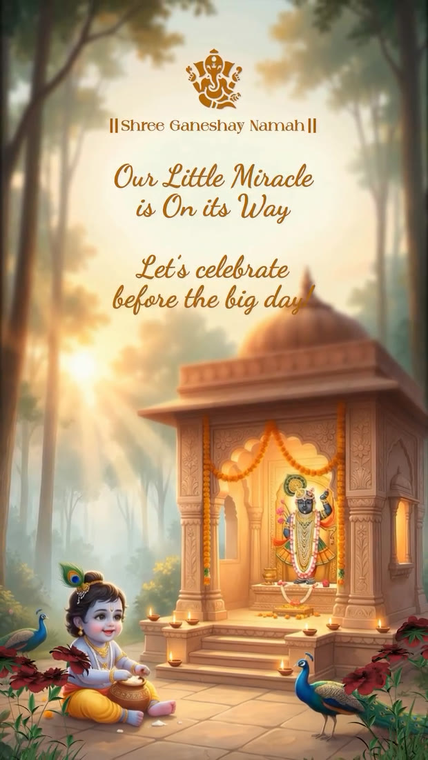 Kanha baby shower invitation website template