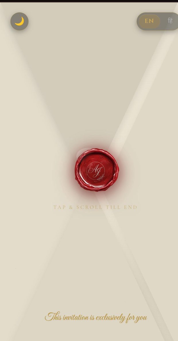 Saanjh engagement invitation invitation website template